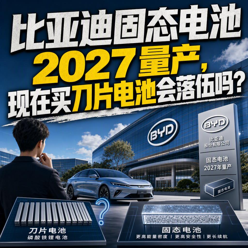 很多人一听说比亚迪固态电池2027年量产，就急着把已经看好的刀片电池车型退了单，