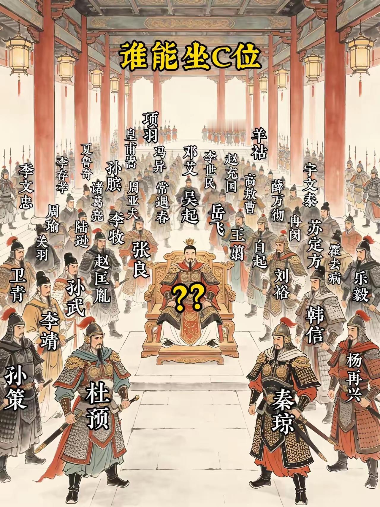 众多名将，谁能坐C位？