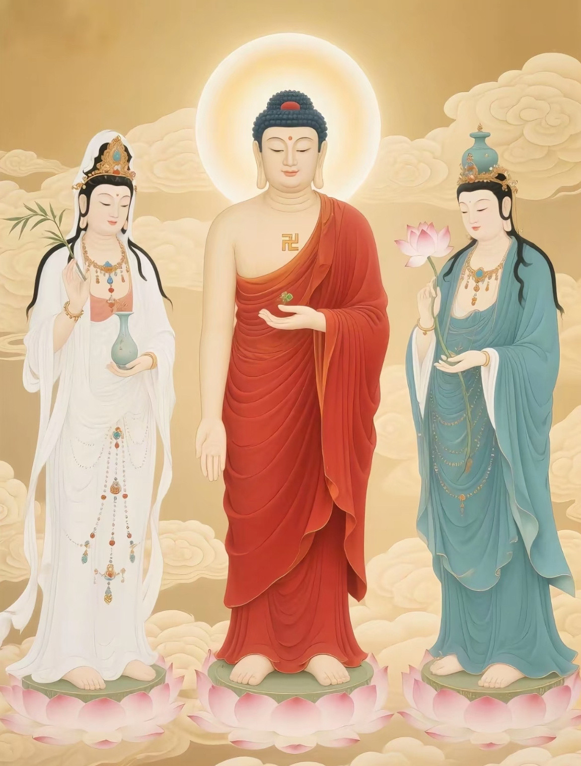 遇到西方三大菩萨别划走，许愿真的很灵的！运势