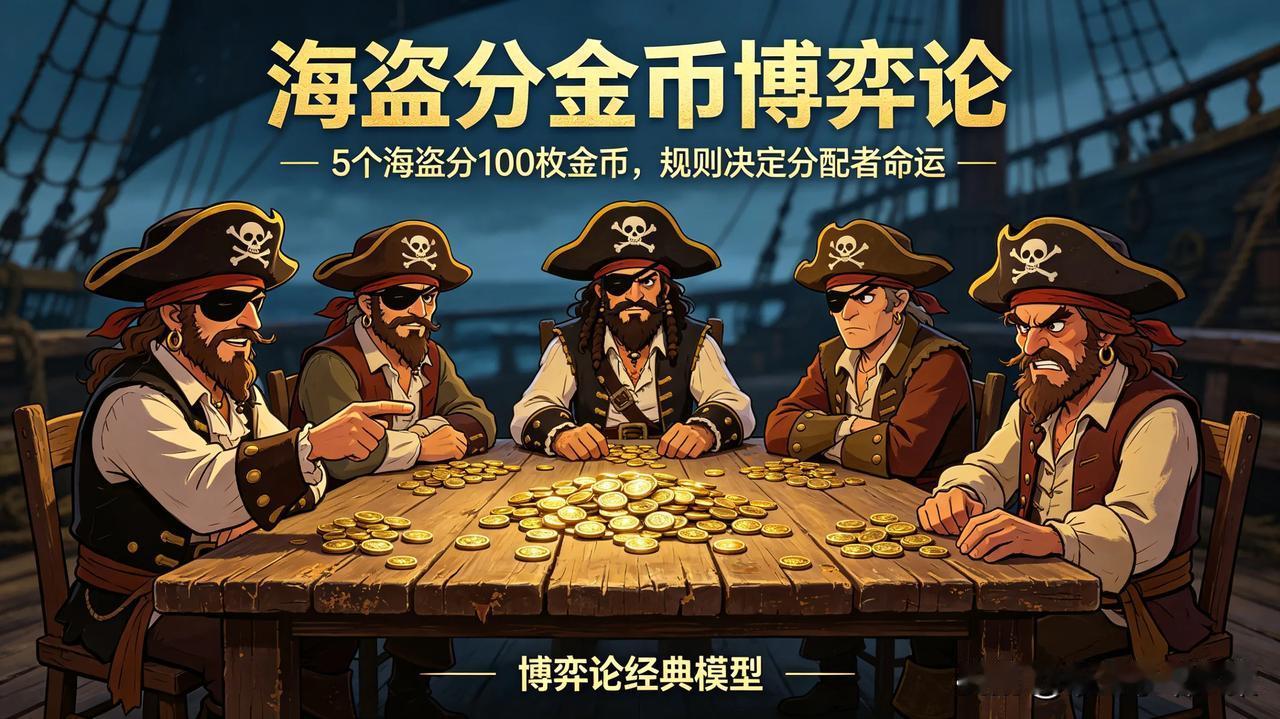 10个海盗分100枚金币，扎心真相：最危险的人赚最多，老实人一无所有！你敢
