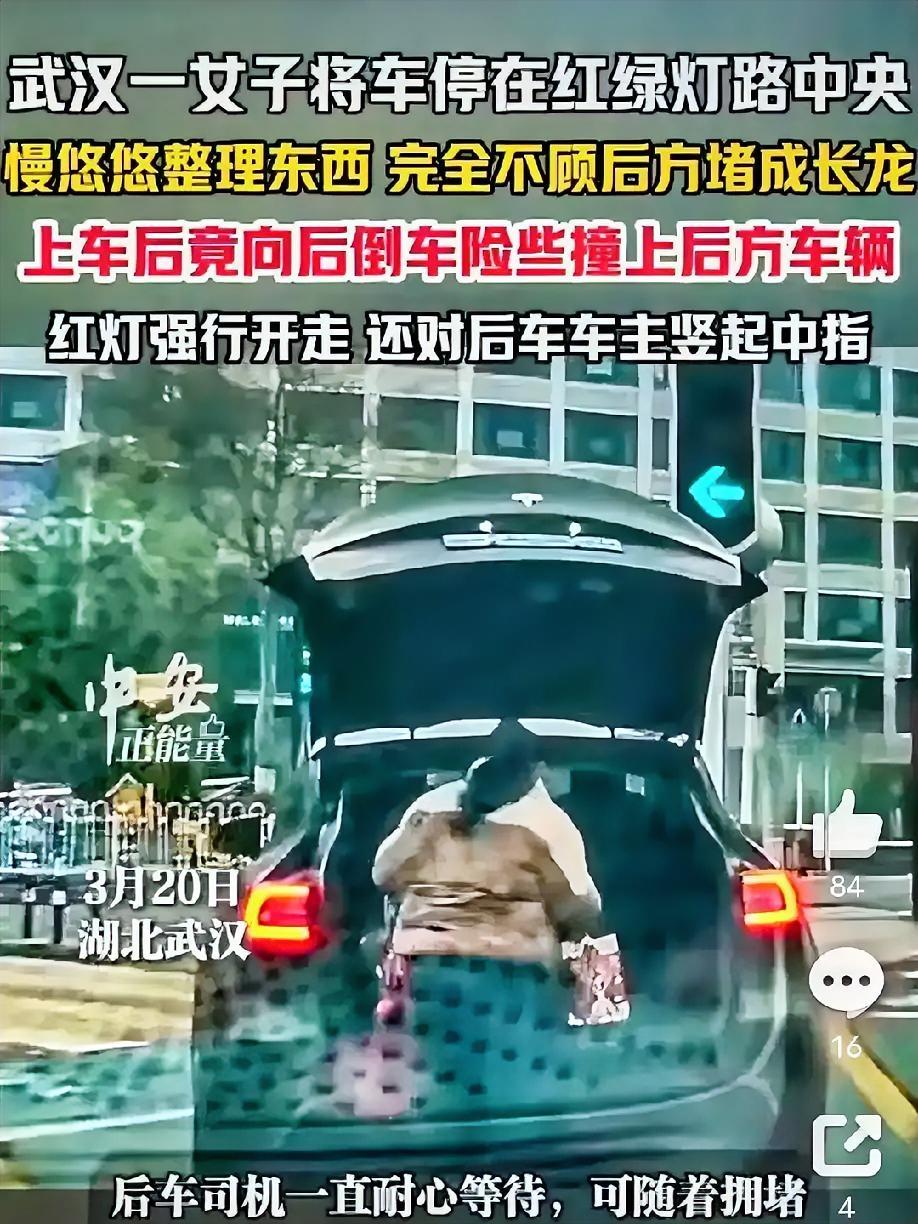短短几分钟，女司机用行动告诉了大家什么叫无法无天。近期武汉一女司机一“站”成名