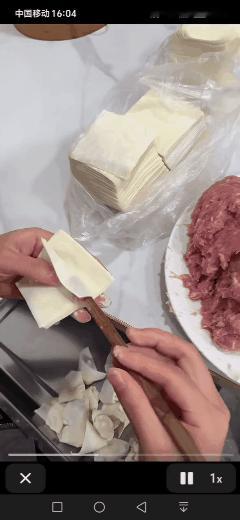 原来馄饨这样包，简单又快速。很多人喜欢吃馄饨，但是不会包馄饨，学会下图这个办