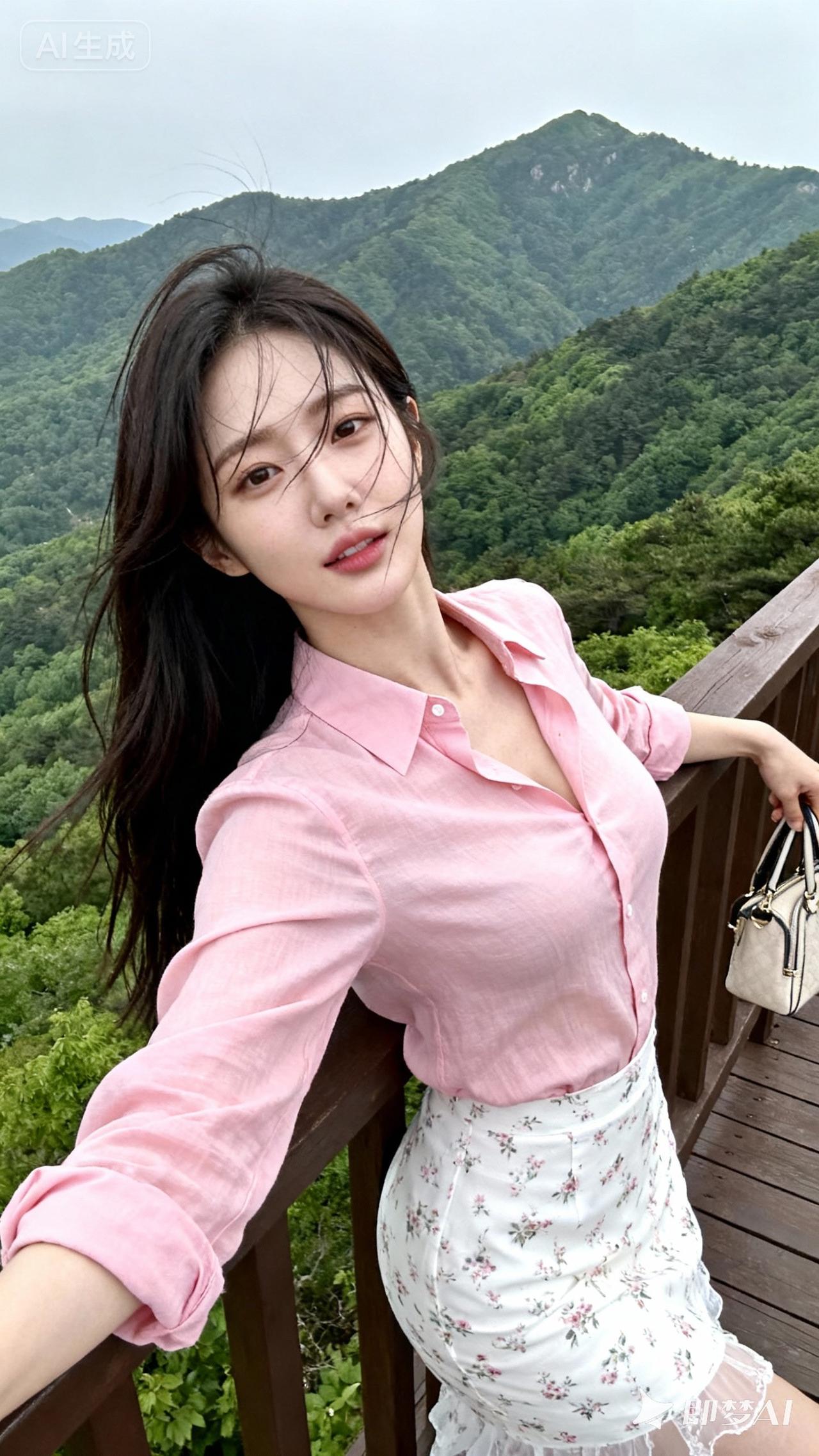 山外青山楼外楼，美人也在画中游。