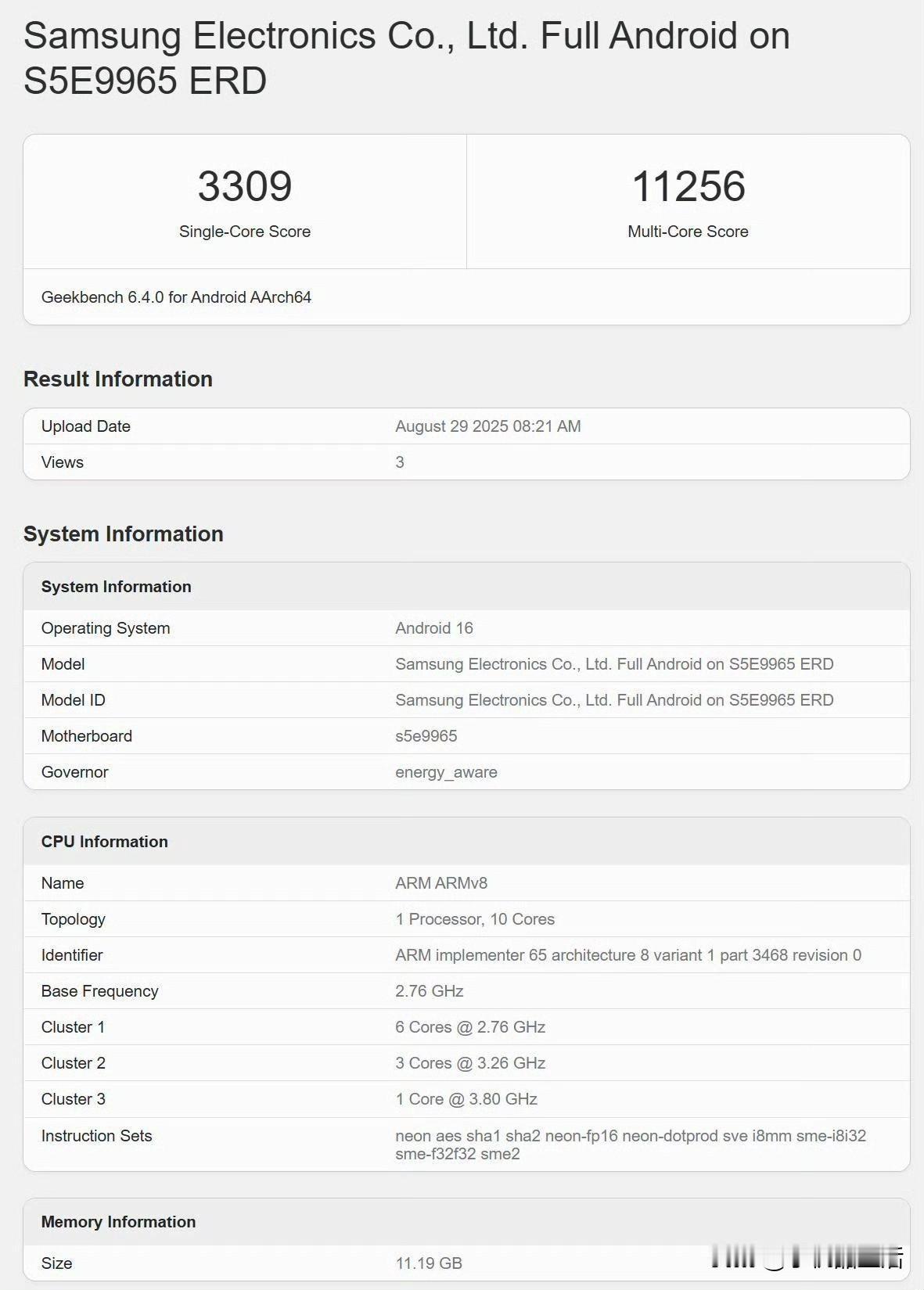 全球首款2nm手机芯片——三星Exynos2600跑分曝光近日，有数码博主