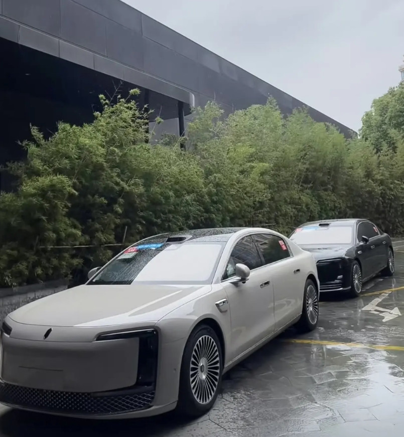 这应该是尊界S800的又一个新配色吧，这次网友拍到了个纯浅色版本，看起来有点像白
