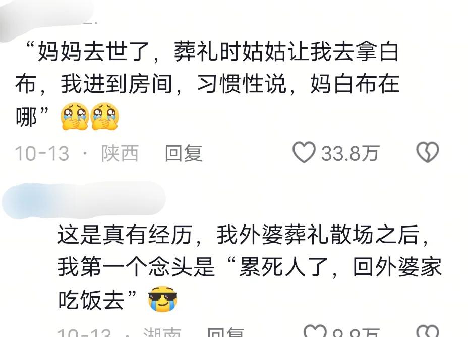 这谁能不哭的哇哇的“或许死亡是一场乔迁之喜从有子女的地方搬到了有父母的地方”