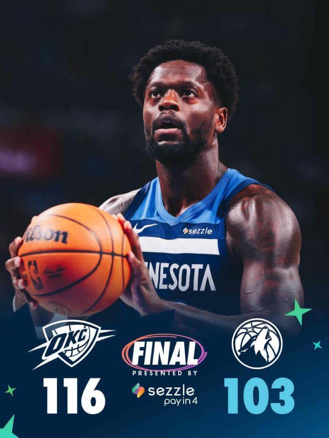 3月16日NBA常规赛战报（7场）：森林狼103-116雷霆步行者123-