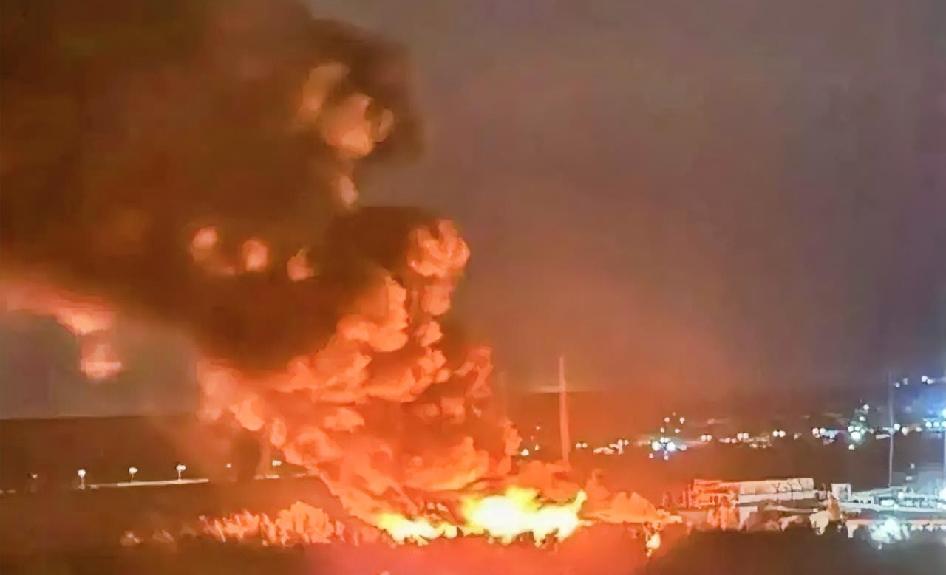 7月7日夜间至8日凌晨，俄军再度对基辅发动大规模空袭，杰斯尼扬斯基区汽车中心、科