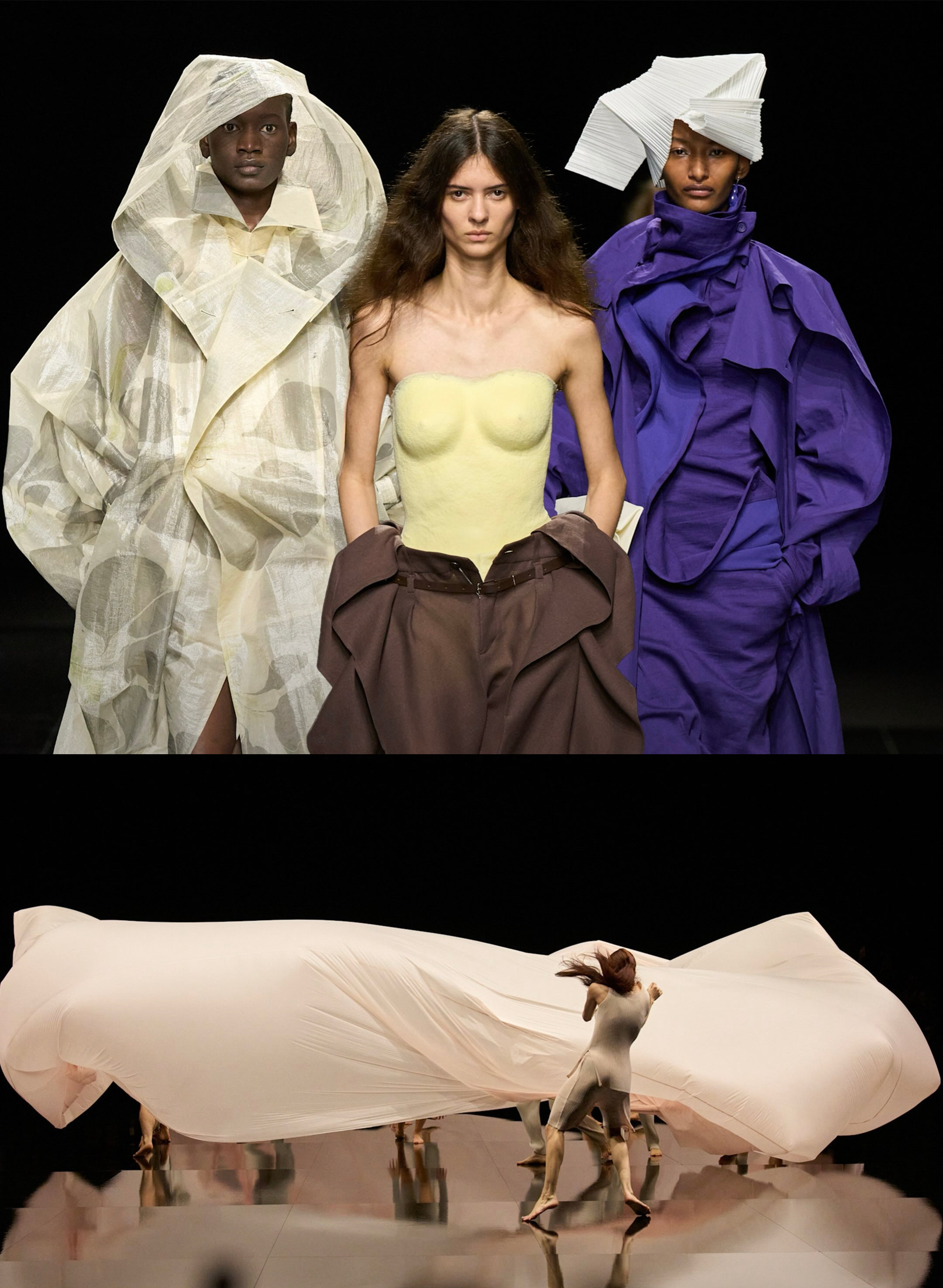 三宅一生IsseyMiyake2027春夏系列时装秀愉悦的色彩感和轻盈的空白