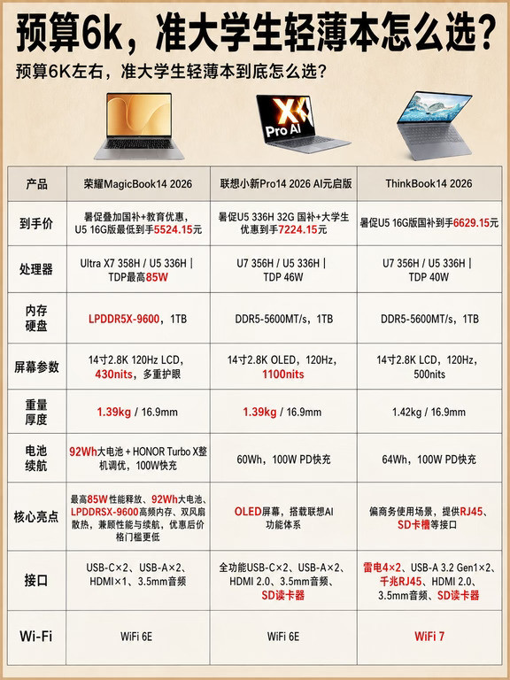 预算六千左右电脑！更适合校园日常