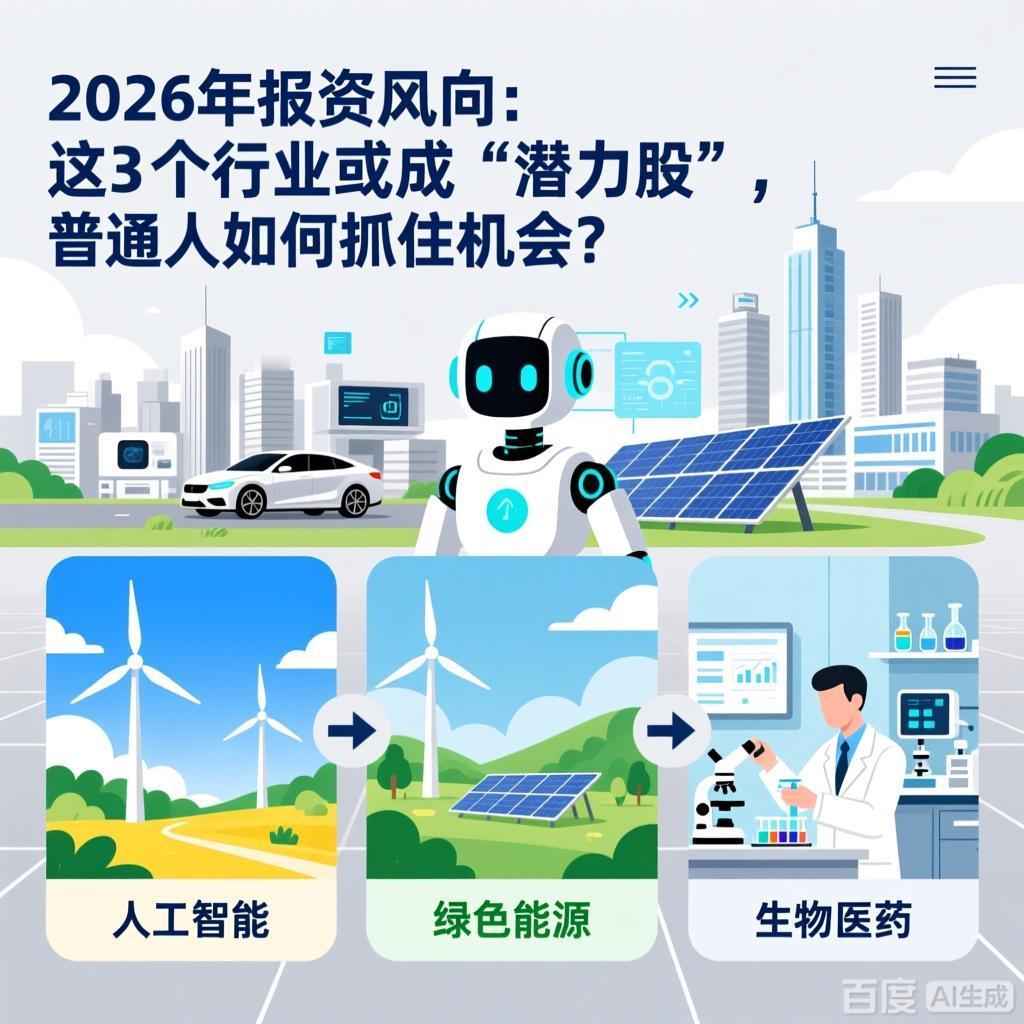 2026年投资风向：这3个行业或成“潜力股”，普通人如何抓住机会？2025年