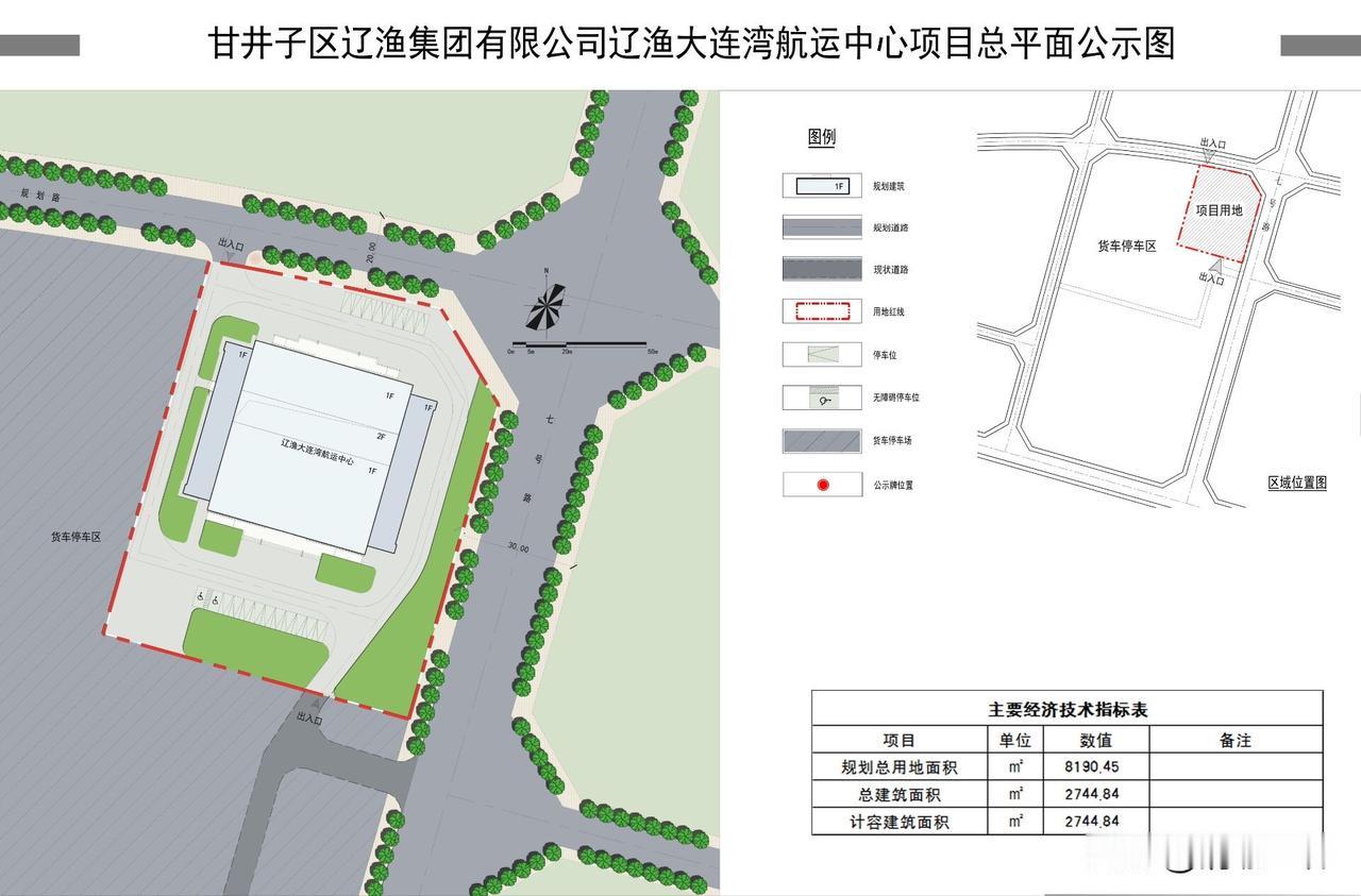 辽渔大连湾航运中心项目规划公示！建设单位：辽渔集团有限公司设计单位：大连理
