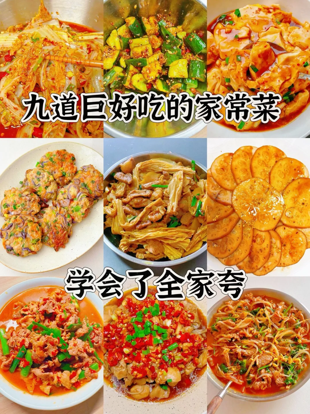九道巨好吃的家常菜、学会了全家夸