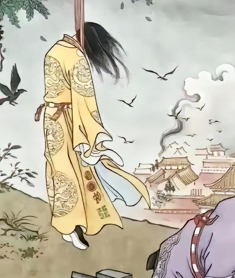 明思宗，朱由检，煤山自缢。临死前，杀了自己的全家，但大女儿未死。后来出嫁为尼。