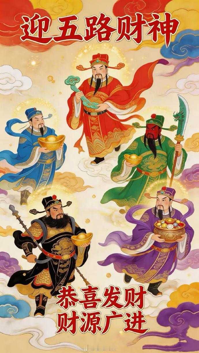 转发好运吉时迎财神，诚心祈安康。愿财运一路顺遂，仕途平稳向好，日子红火，岁岁丰