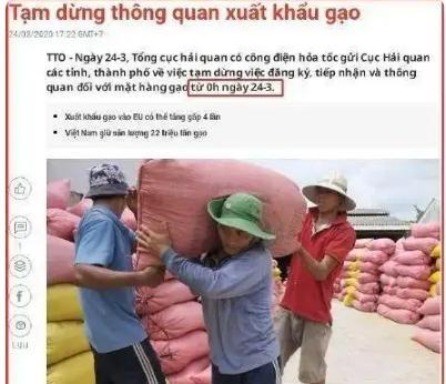 2020年疫情最厉害那阵，网上突然冒出“中国要没粮了”的消息，越南一听，第二天就
