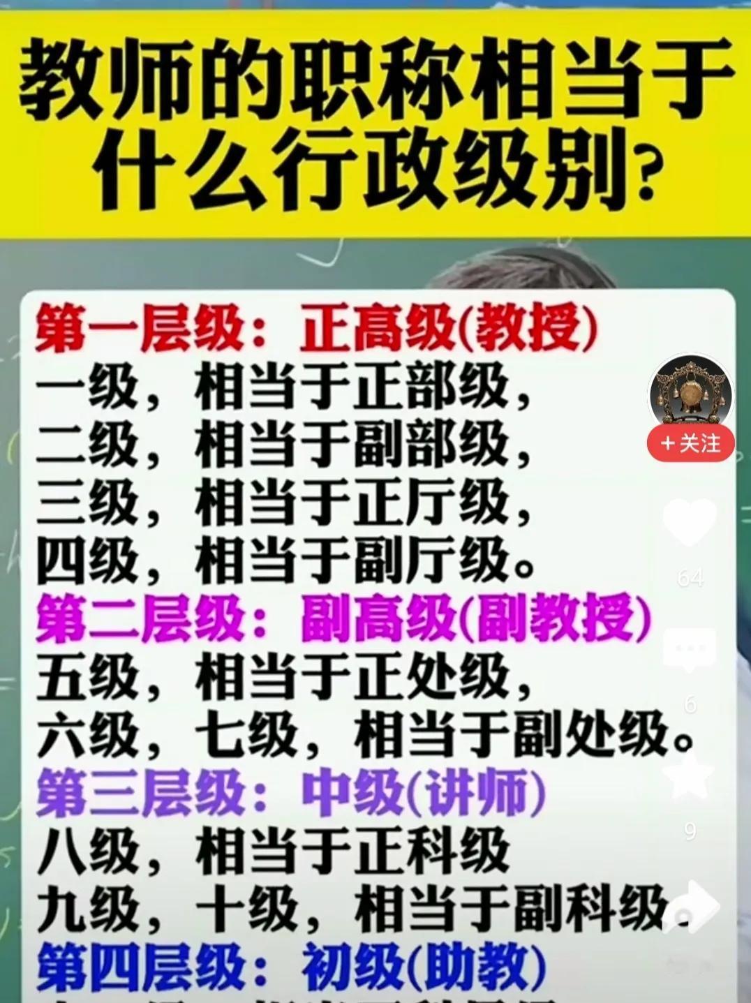 副高级职称相当于副处级，或许是一个最大的谎言，如果不是的话，只有一种可能，那就是