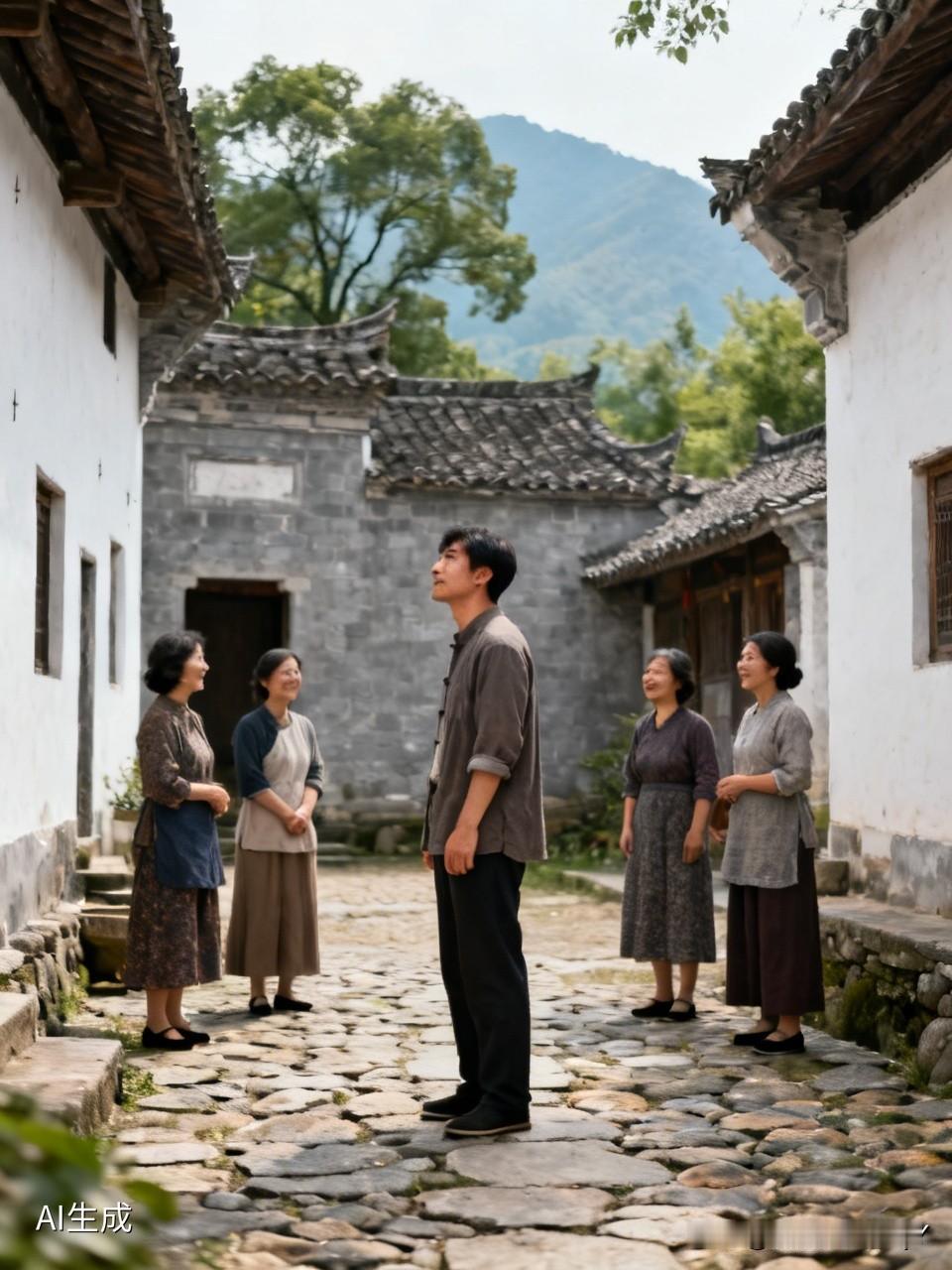 我们村有一个老光棍，逢人就说，在我们村里老幸福了。现在是个男人都出门打工去了，