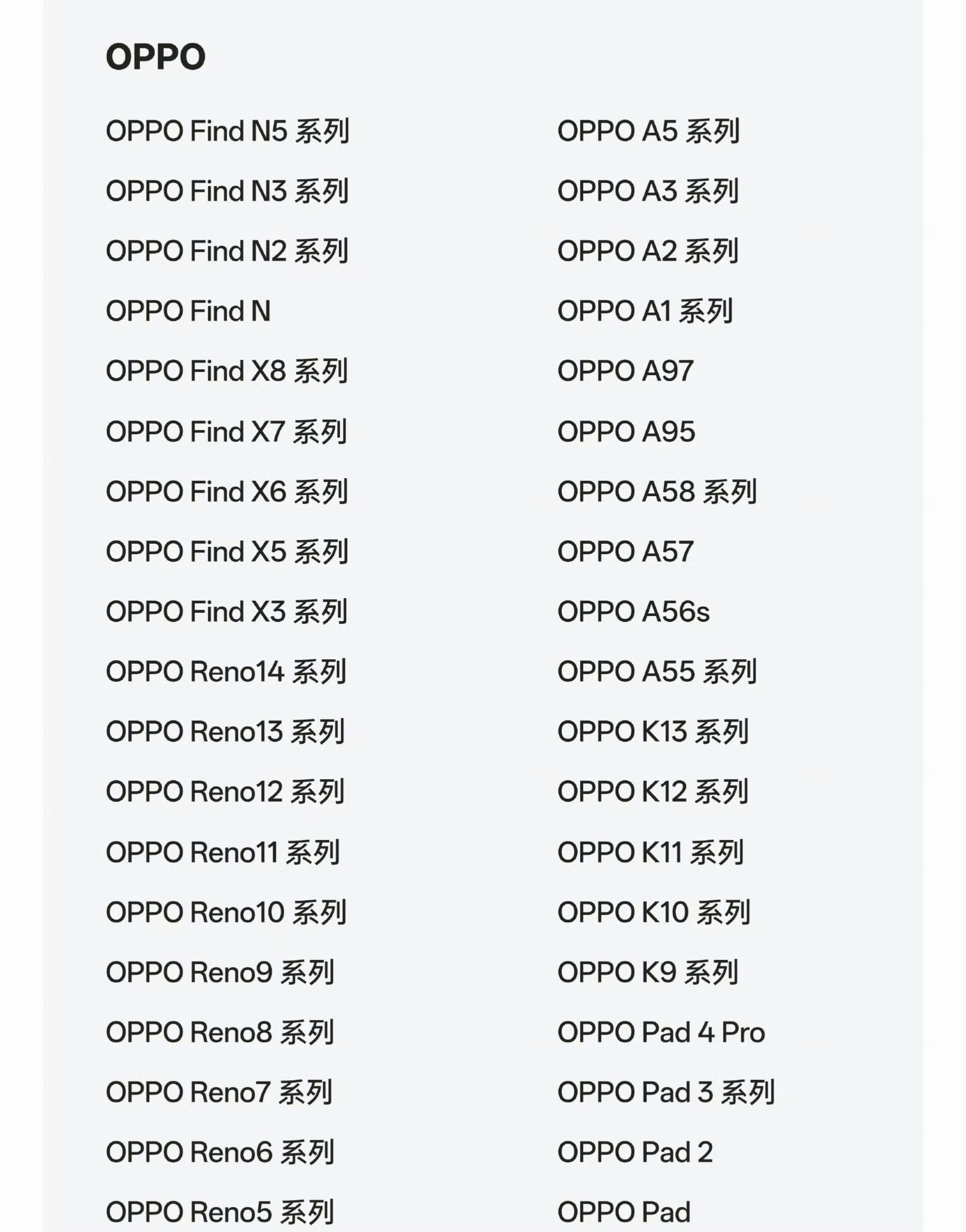 突然发现OPPO连续两个月的系统升级都是覆盖上百款机型，不止ColorOS1