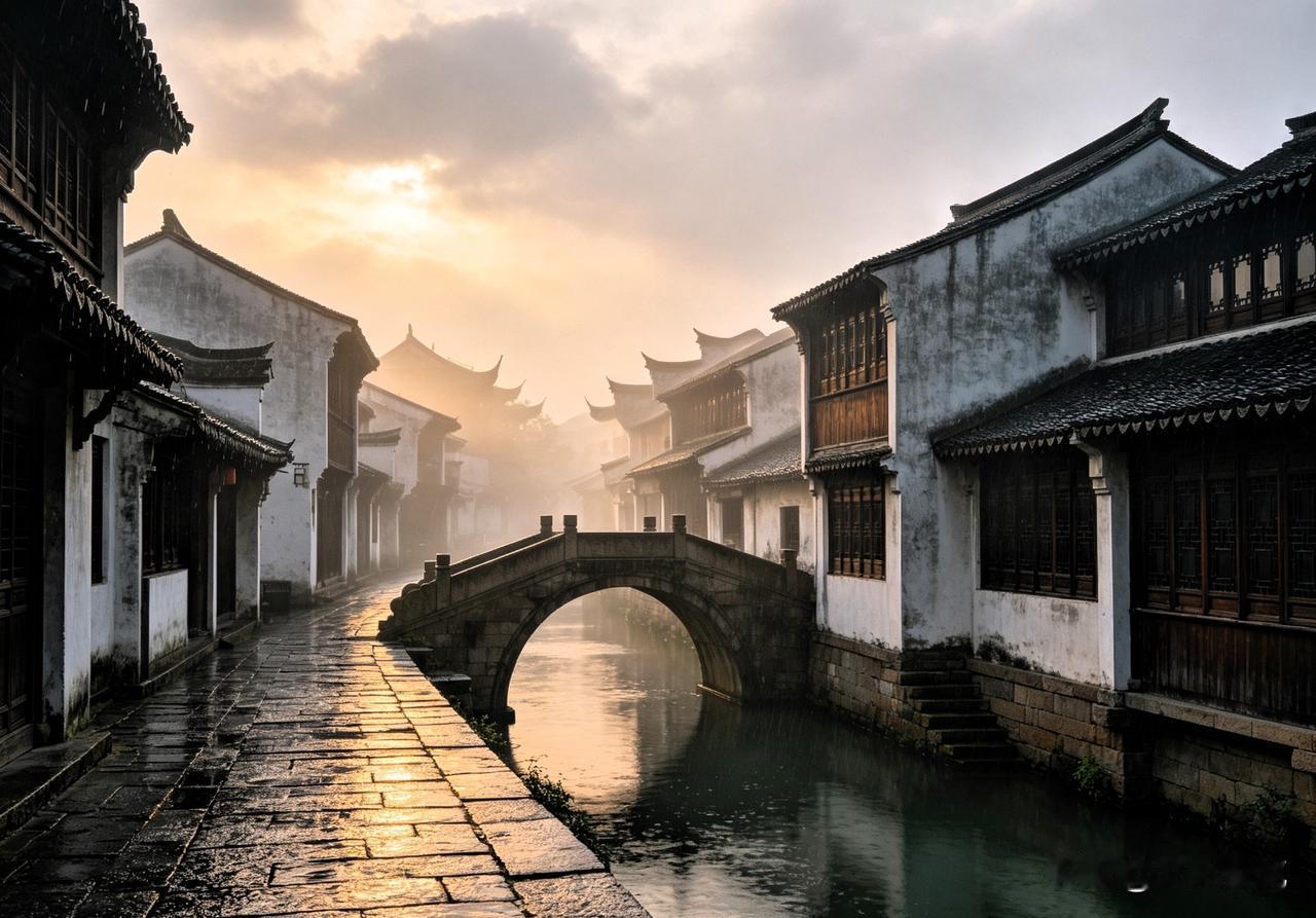寻一处附近古镇，停下脚步小住两天，邂逅绵绵秋雨与小桥流水的温柔静谧。细雨淅淅