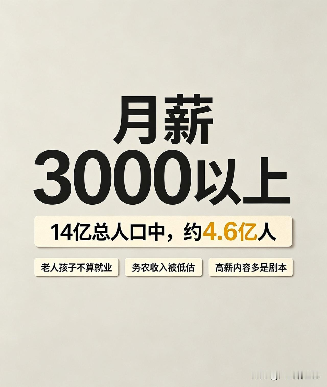 扎心真相！全国14亿人，月薪超3000的其实没多少刷短视频总感觉遍地高薪，