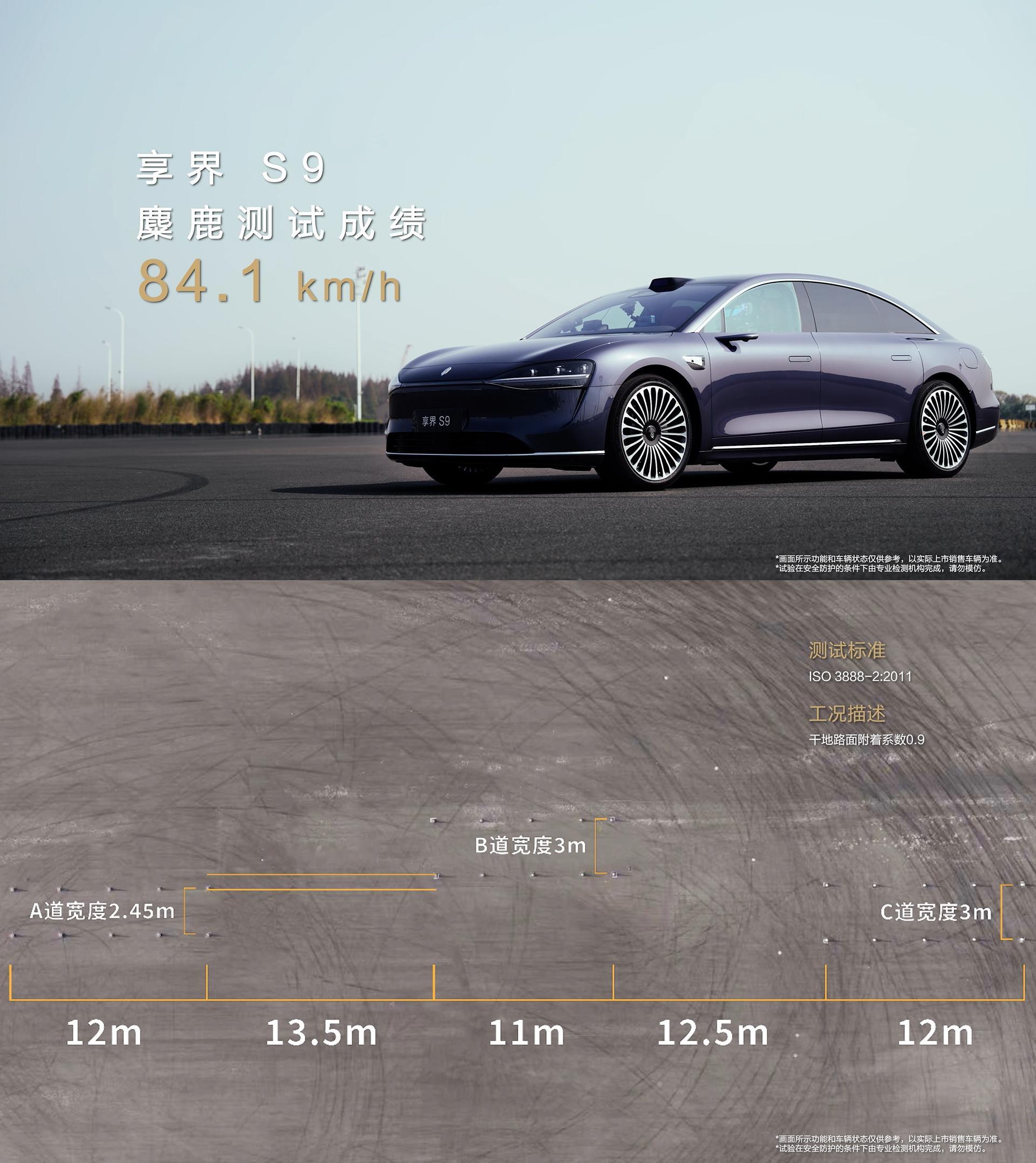 享界S9麋鹿测试成绩84.1公里/小时，成绩远超宝马奔驰奥迪的56E。我开享界S
