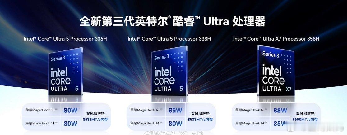 荣耀MagicBook14/162026发布，最高搭载英特尔第三代酷睿