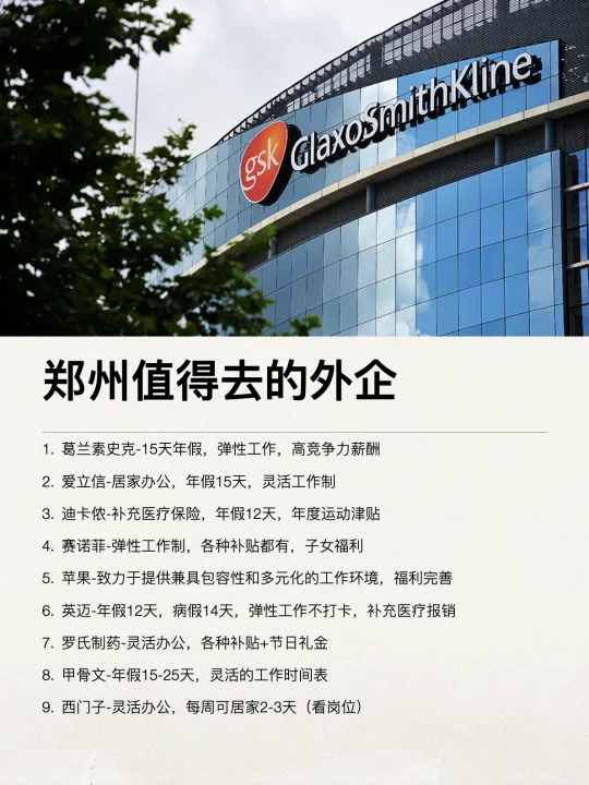 郑州这些外企还是很香的