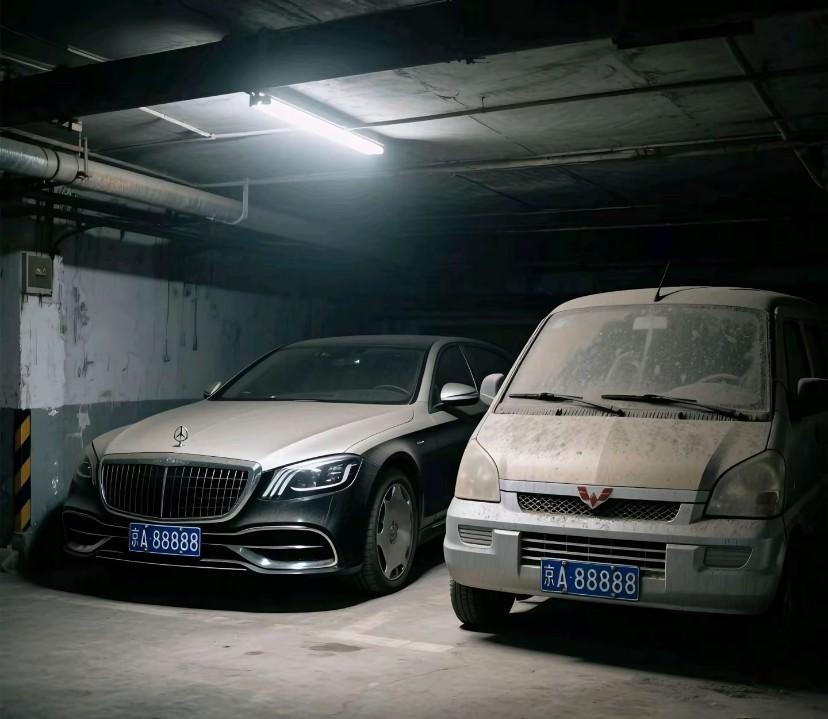 这是什么操作，用一个车牌怎么挂两个车上～
