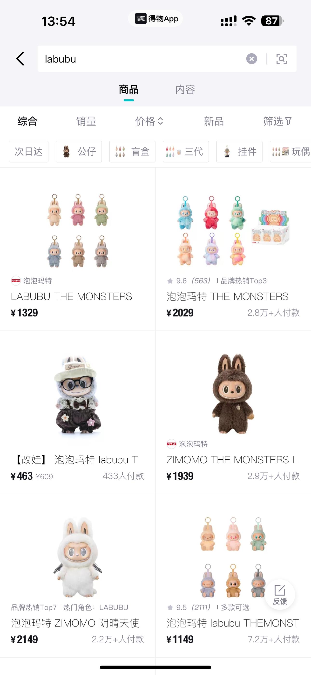 labubu搜了一下，贵是真贵啊[笑着哭]​​​
