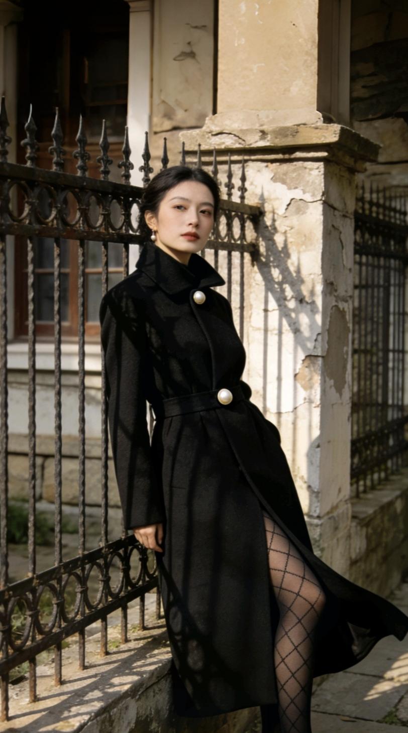 分享秋冬穿搭大衣配厚黑加高跟即保暖又靓丽又显气质又显身材谁见了谁不爱谁见了谁