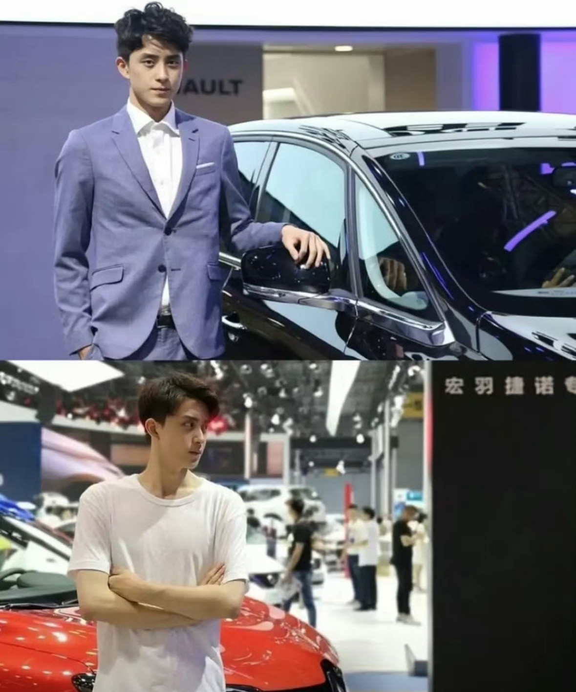 敖瑞鹏车代宣了。他出道前做过车模，从车模到车代，他走了七年。。。。。太不容易了，