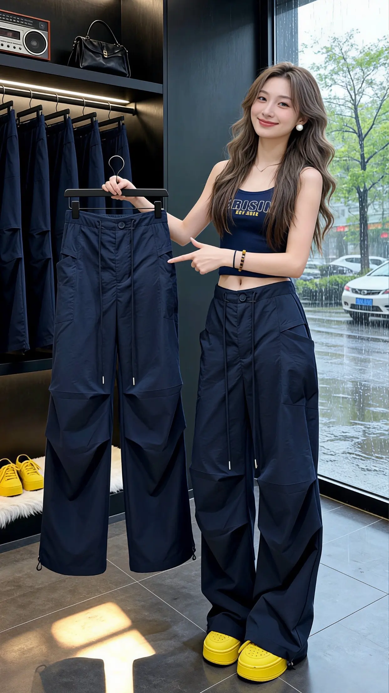 这才是女生们想找的裤子吧 高颜值炸街女工装裤 显瘦显高显腿长裤子 一眼...