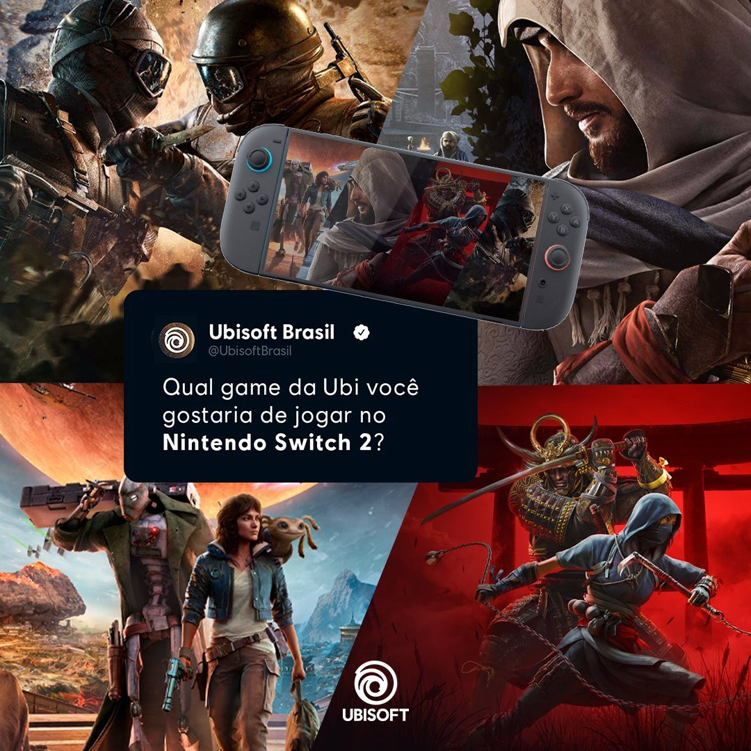 【育碧多款游戏或将登陆Switch2】近日，育碧巴西发布了一张引发热议的图片，