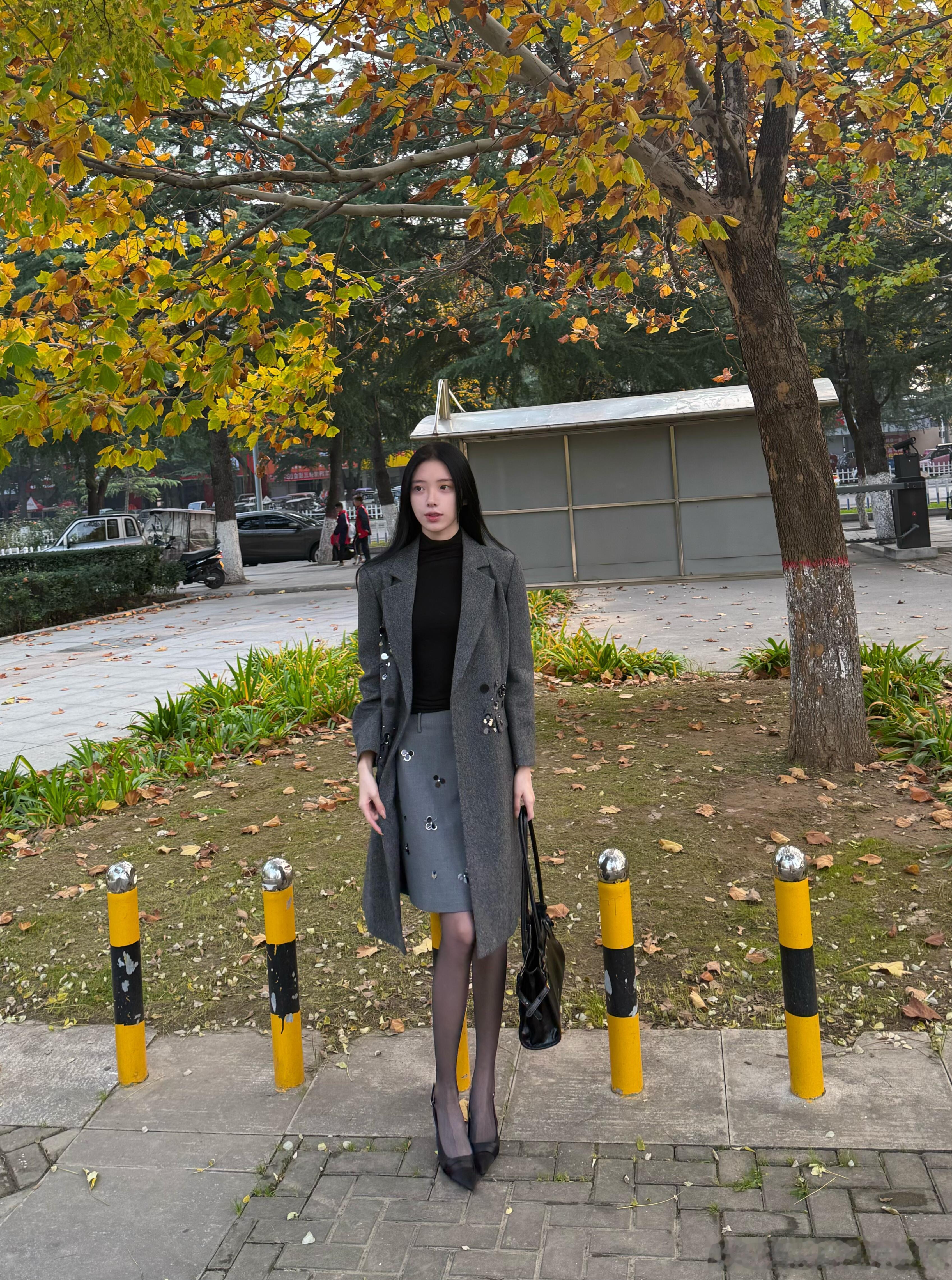 呢子大衣与丝袜~​​​