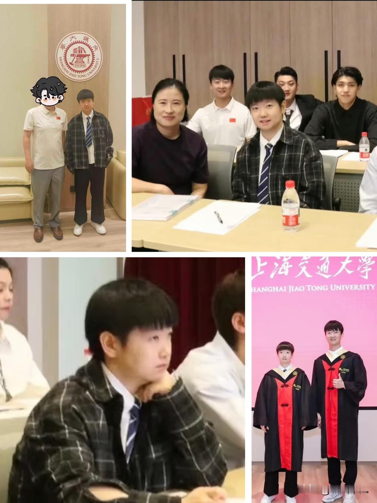 毕业典礼上和同学合影的孙颖莎，毕业快乐！一脸正气的圆脸妹宝，百搭megasta