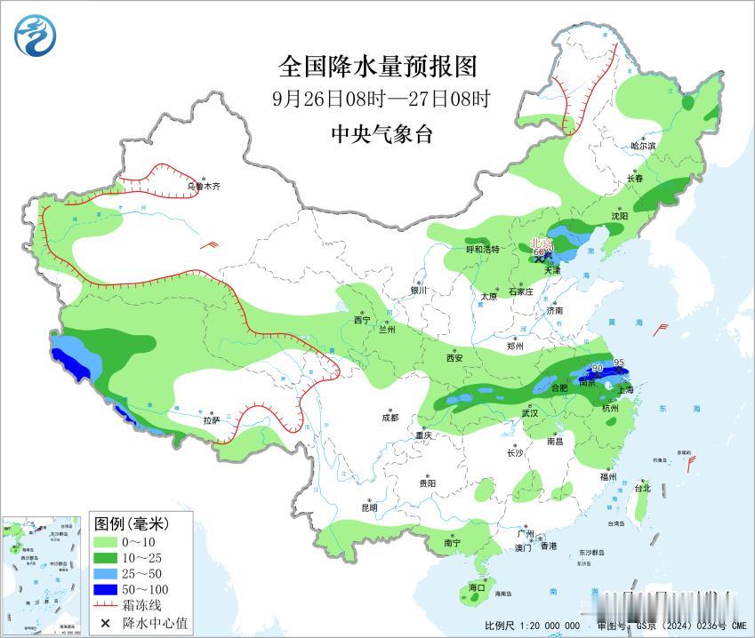 【京津冀强对流】受冷空气切变线共同影响，预计今天下午到夜间，我省中北部地区有一次