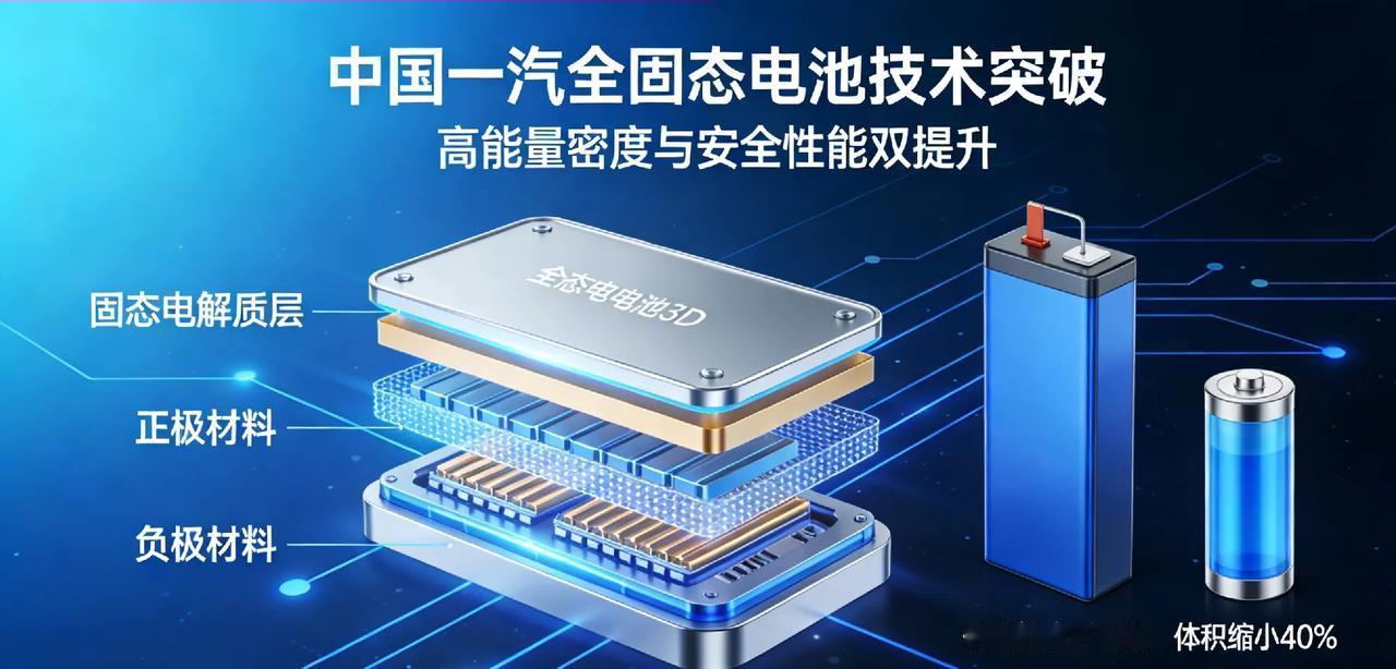 中国一汽全固态电池专利公布，国产电动车再下一城今天，中国一汽公布了新的全固