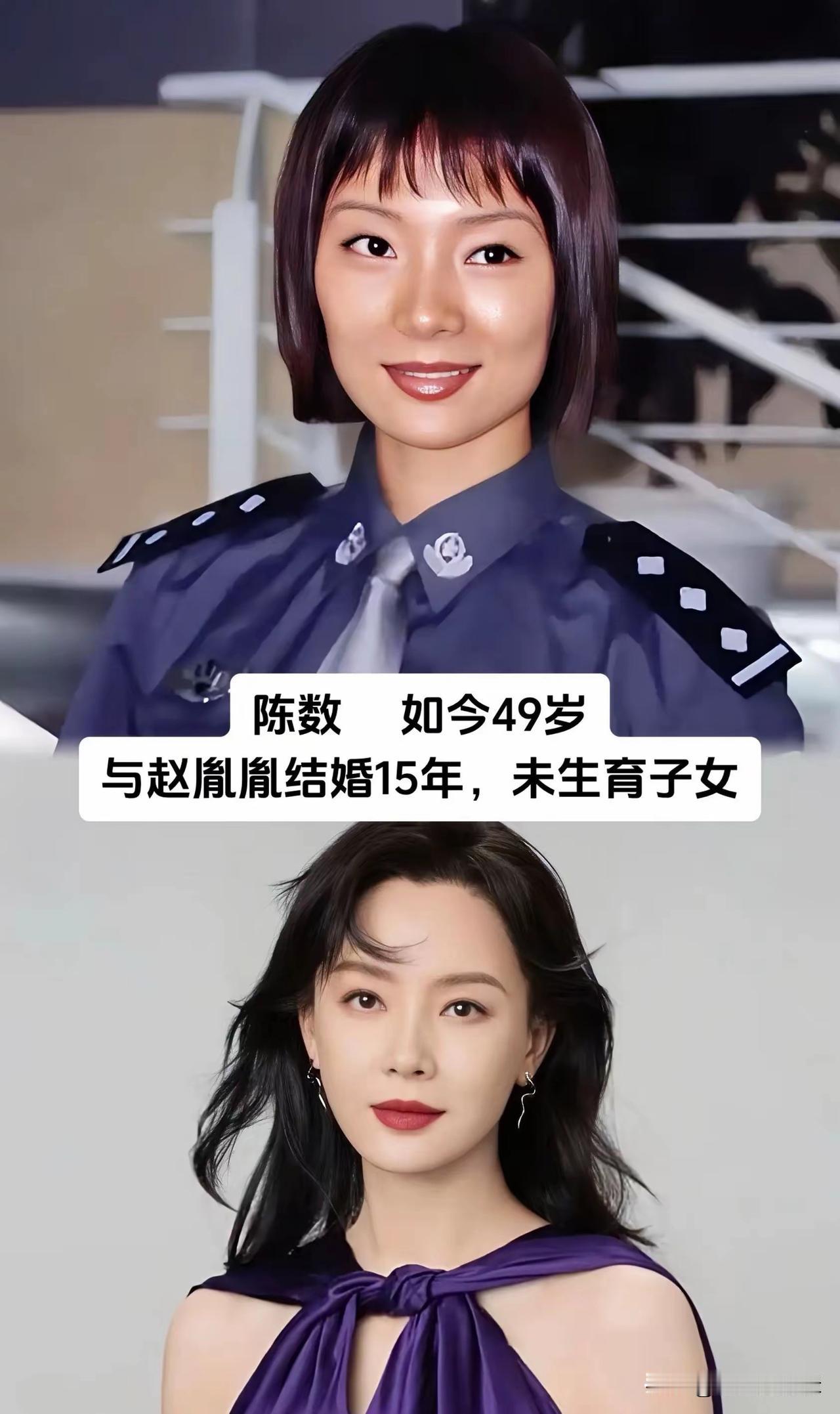 不少气质出众的中年女演员至今没有生育子女，陈数的选择格外让人感慨。陈数当年嫁给