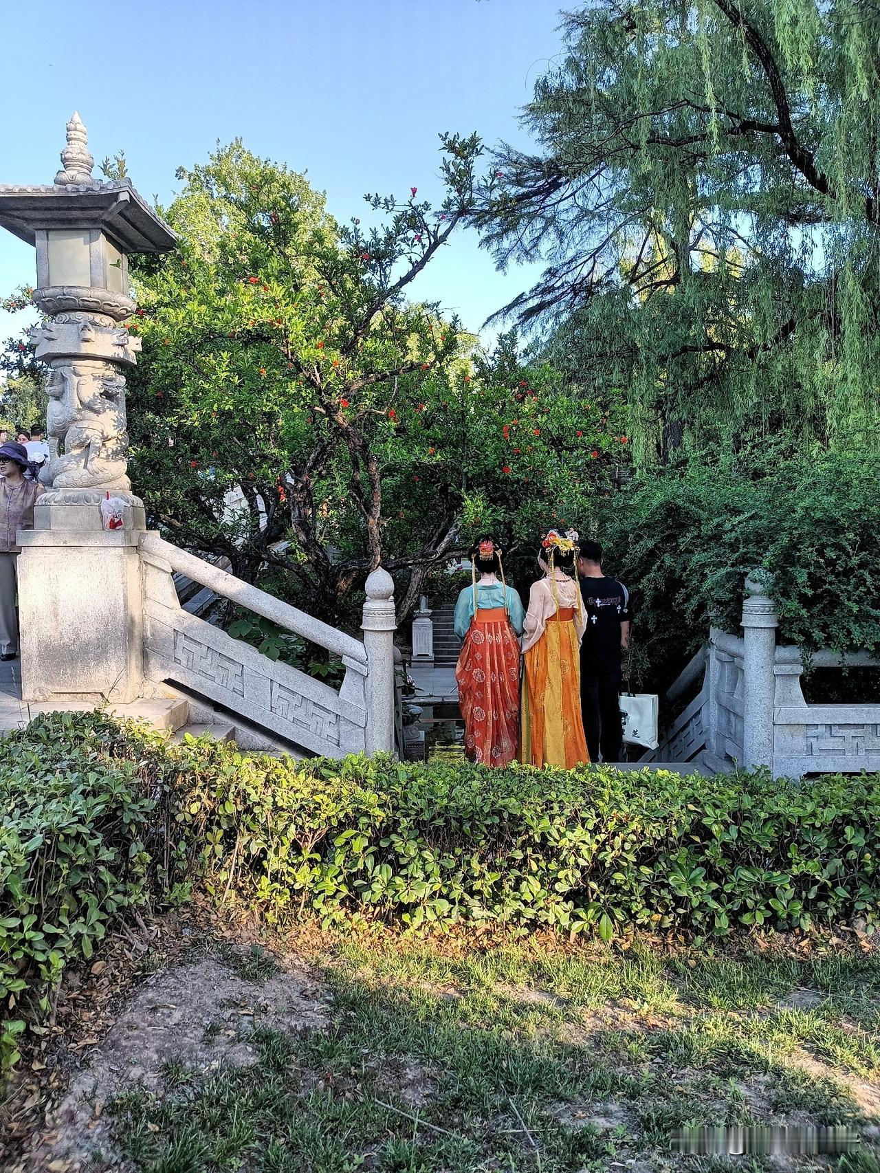 在西安，如果你公园散步，稍不留神，思想一打岔，抬头再看周围人潮涌动的地方时，连你