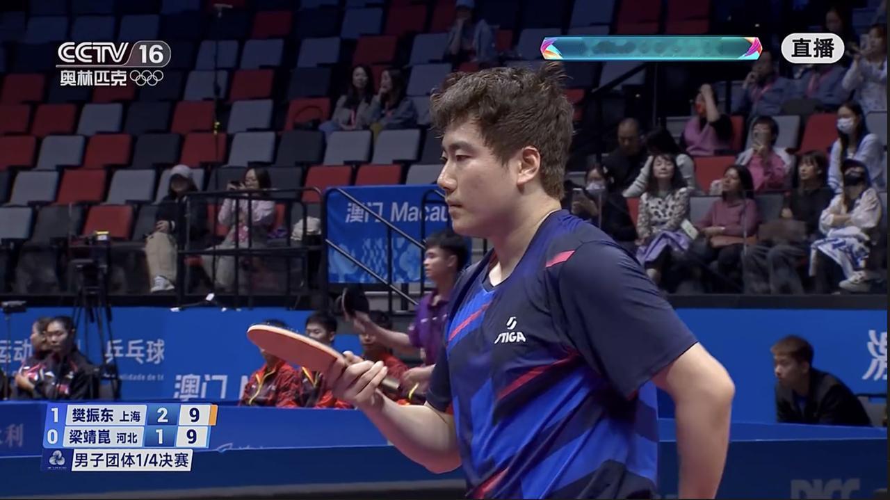 早上看全运会的男团比赛，发现一个有趣的事情，刚开始呢，是上海队对阵河北队，事情就