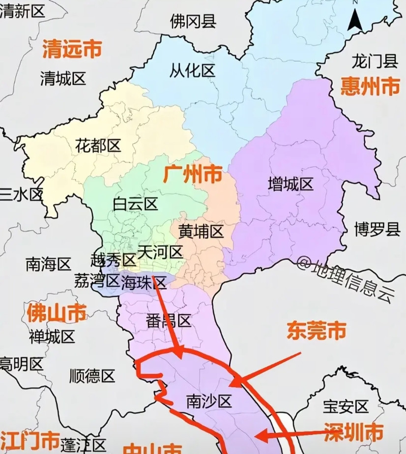 南沙未能发展起来，最大的憾事在于广州决心不够。毕竟南沙人口不多，且地理位置相较市