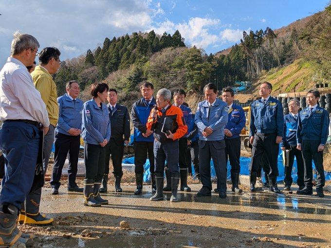 高市早苗：今天，我走访了石川县珠洲市、轮岛市、穴水町和七尾市，向因能登半岛地震及