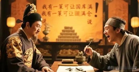 朱元璋为国库空虚发愁，死囚大喊：我有一策可让国库满仓。朱元璋冷笑：说！死囚写下两