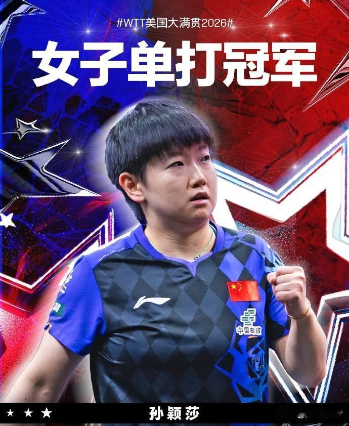 WTT美国大满贯女单落幕，诞生5大赢家+5大输家，孙颖莎，王曼昱在列[呲牙笑]