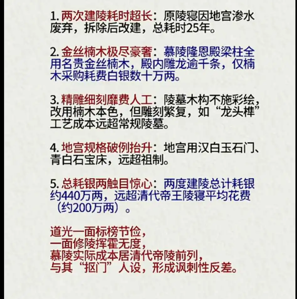 “抠门"的道光帝，在修建自己陵墓时有多奢侈？