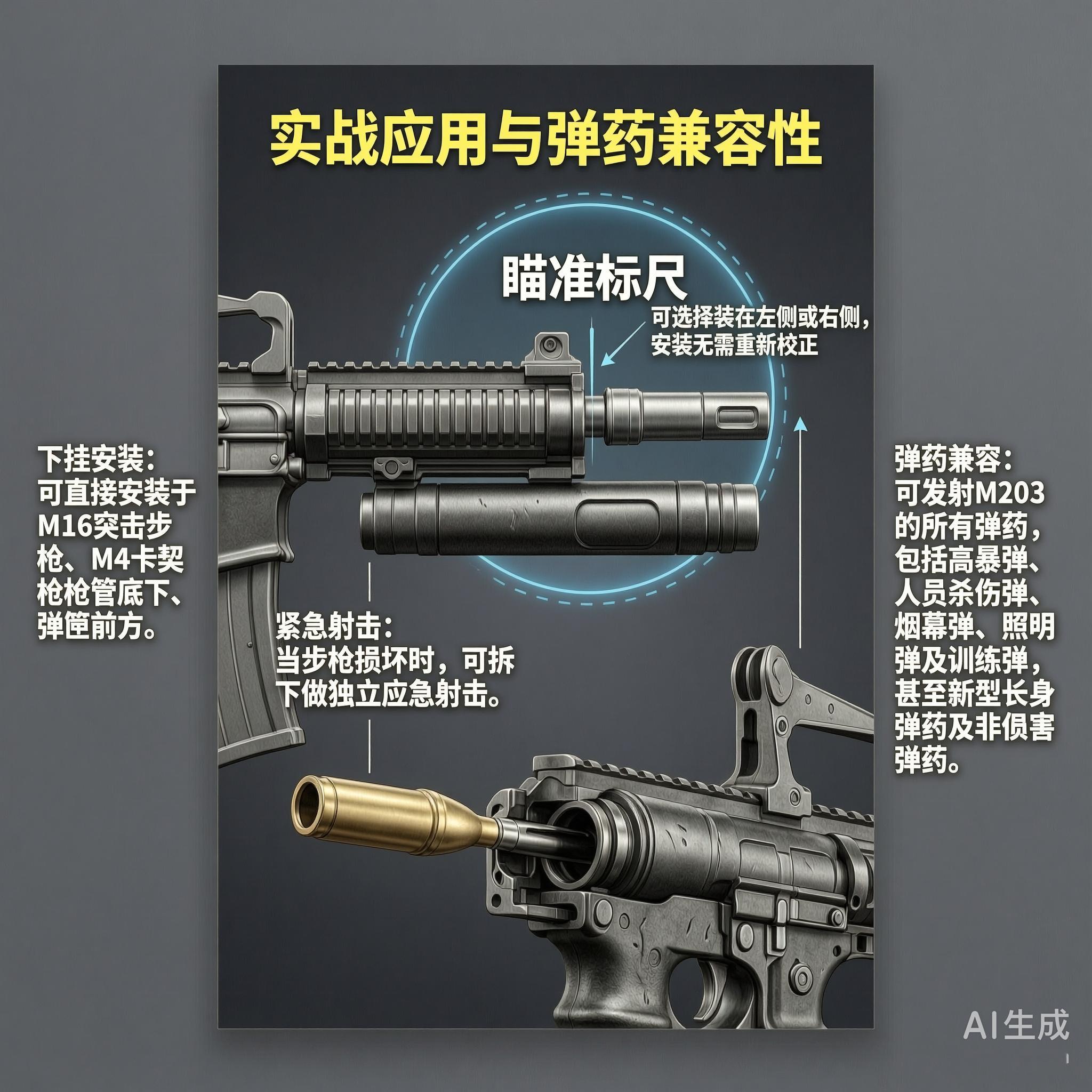 军事ai新视野M320榴弹发射器M320榴弹发射器是德国黑克勒·科赫公司（简称