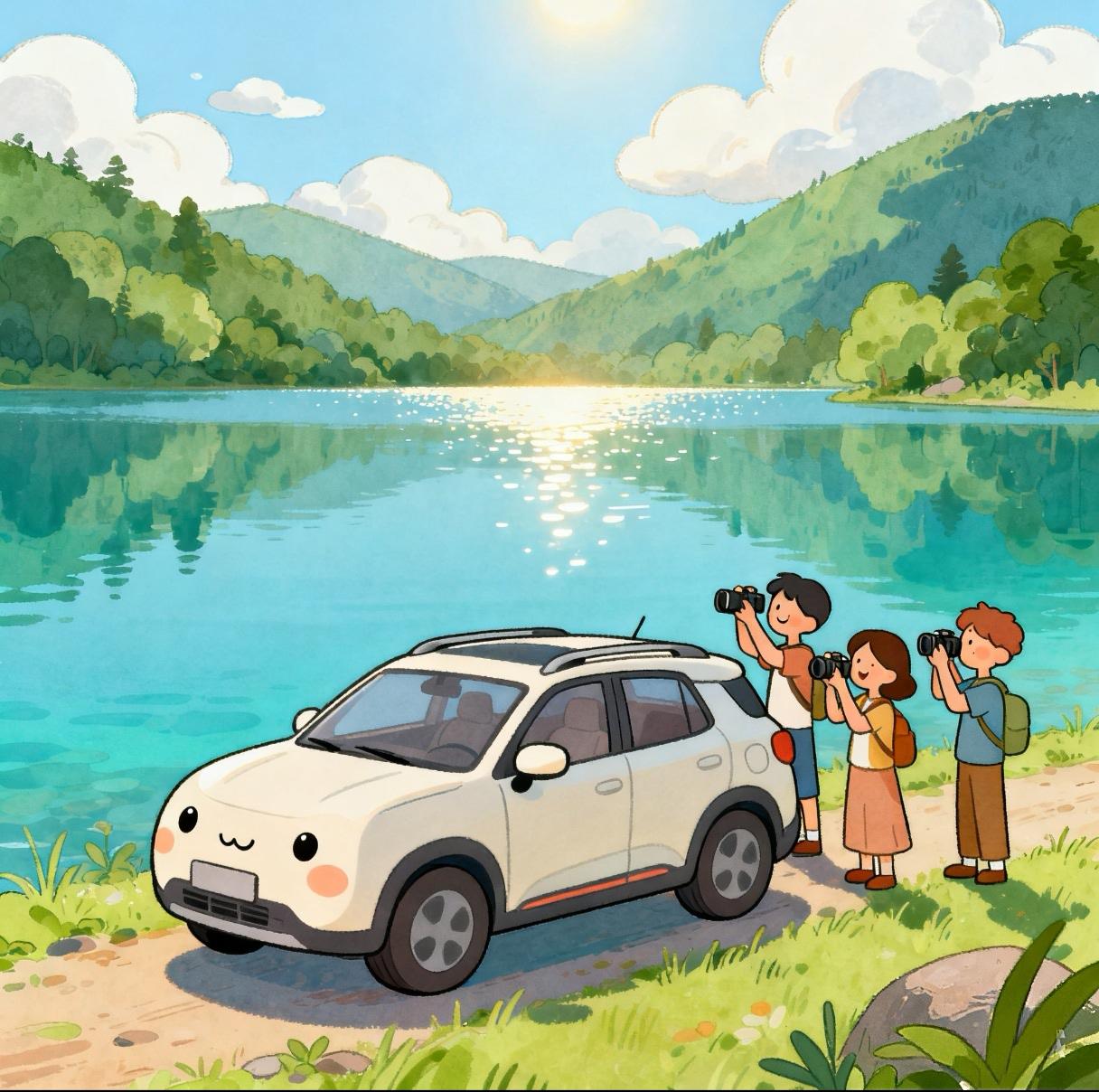 开车出去自驾游，5座SUV最合适。四人是经济模式，吃饭、住宿都好安排。也热闹