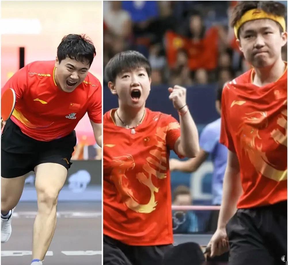 你看孙颖莎说不知道能不能打到洛杉矶，王楚钦说不知道有没有下一次全运会，梁靖崑说不