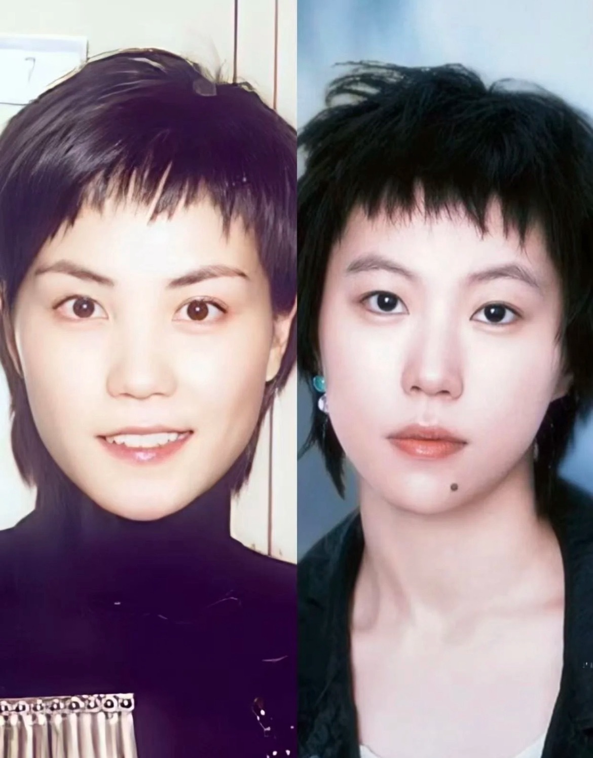 这基因好直观！？窦靖童也太像王菲了！眉眼简直一模一样，小双这太会遗传了专挑优点长